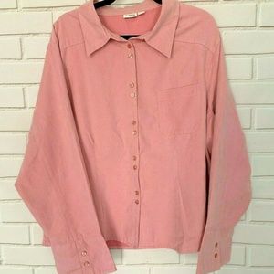 🔥5/$25 Cato Plus Size 26/28 Pink Button Down